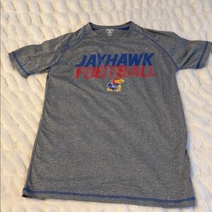Rivalry Threads Size Small Jayhawk Football Blue and Red Tee C3